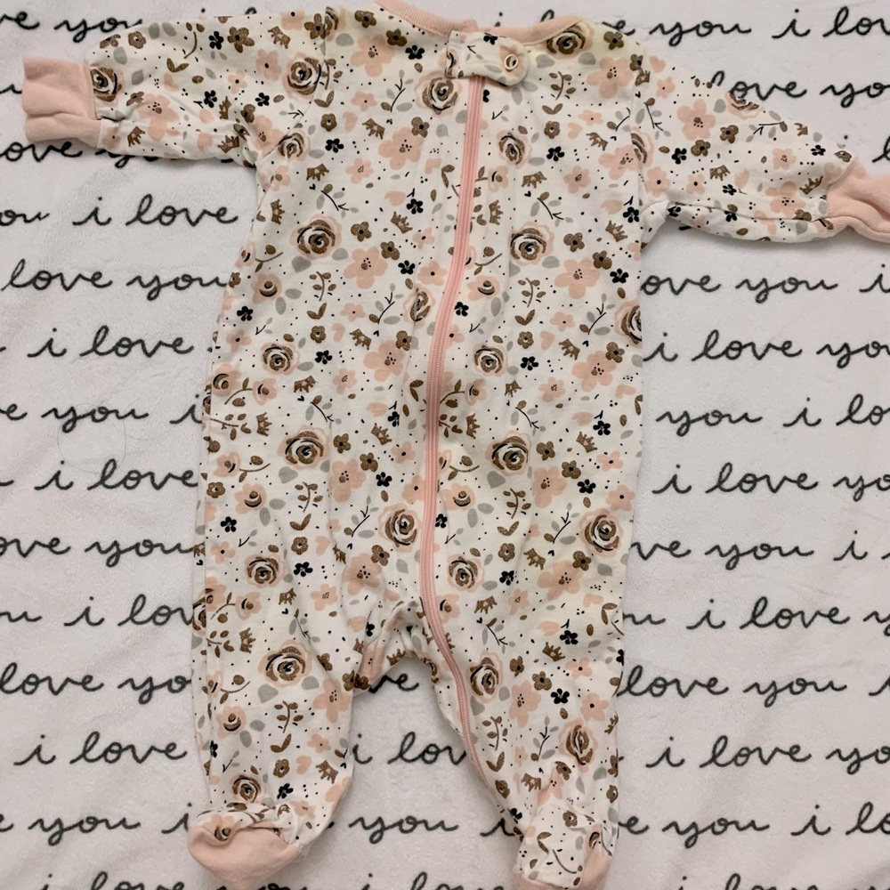 Floral Newborn Footie